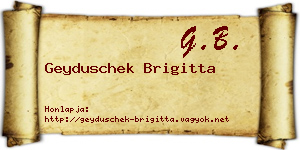 Geyduschek Brigitta névjegykártya